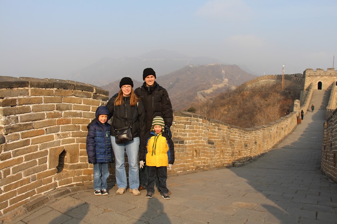 Hiking the Great Wall in China.