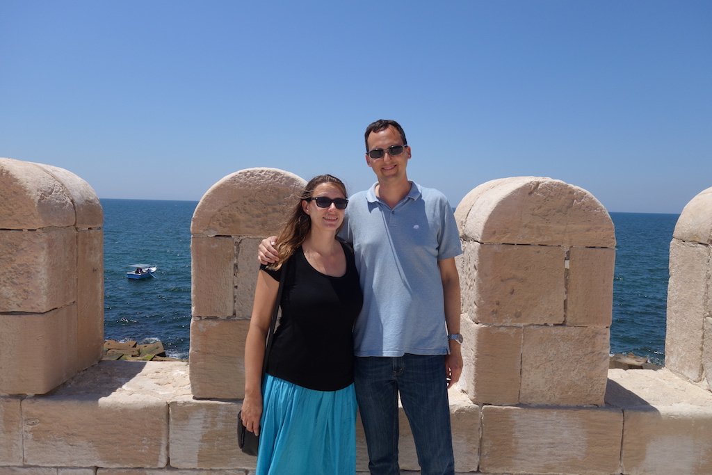 View of the water from Qaitbay’s Citadel in Alexandria, Egypt.