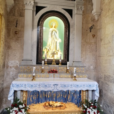 An alter in the Church of Saint Catherine in Bethlehem.
