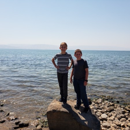 Beach near the Church of the Multiplication of the Loaves and Fishes and the Church of the Primacy of Saint Peter in Tabgha, Israel.