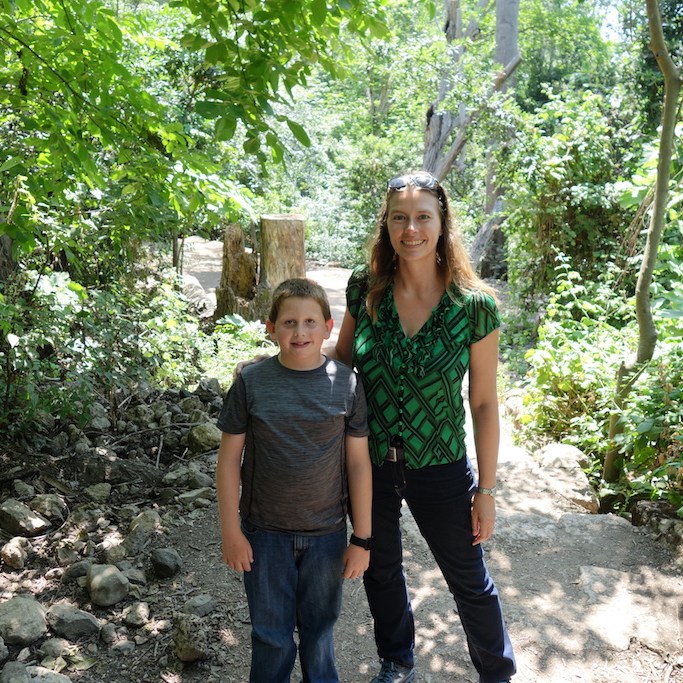 Hiking in Banias Nature Reserve in Israel.