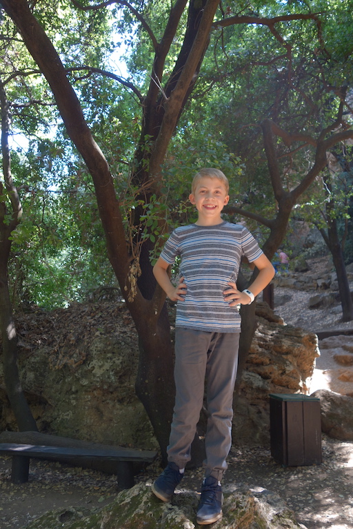Hiking in Banias Nature Reserve in Israel.