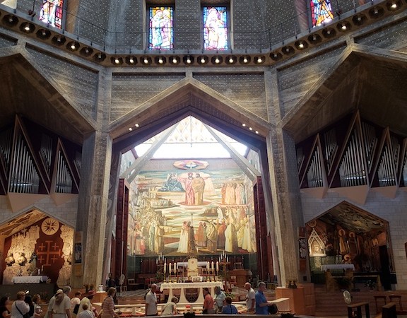 Alter of the Basilica of the Annunciation in Nazareth, Israel.