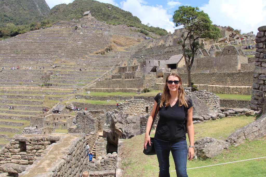 Exploring Machu Picchu in Peru.