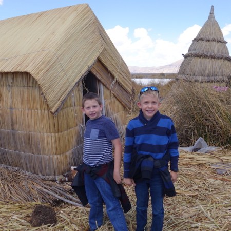 Exploring the Uros Islands on Lake Titicaca in Puno.