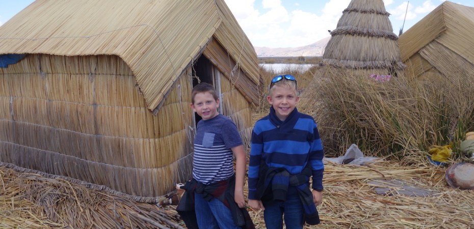 Exploring the Uros Islands on Lake Titicaca in Puno.