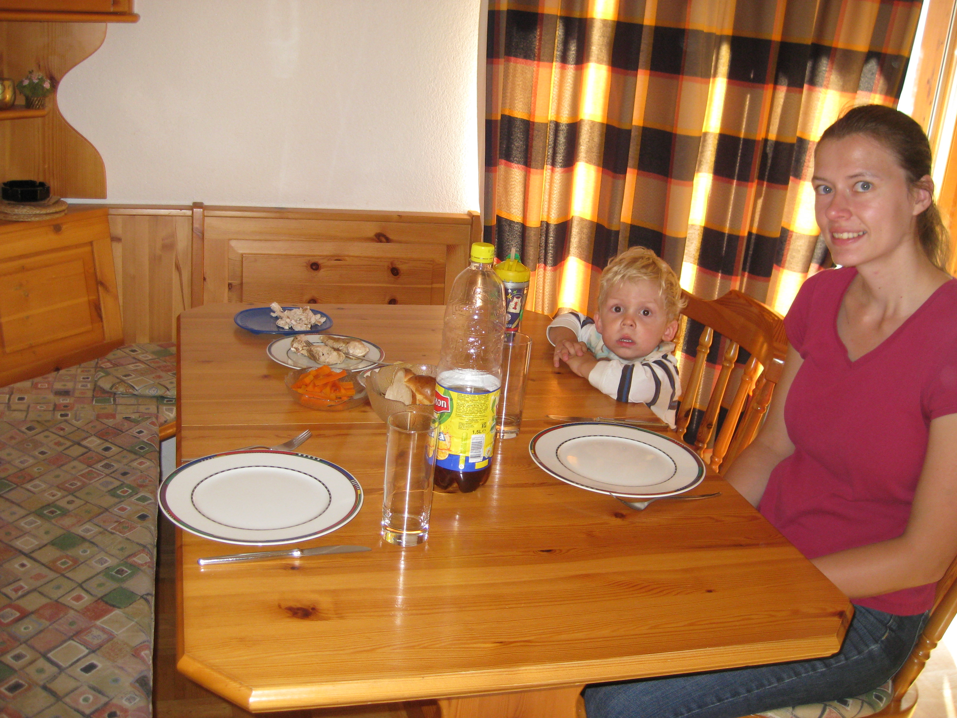 Dining room in an apartment in Wengen, Switzerland.