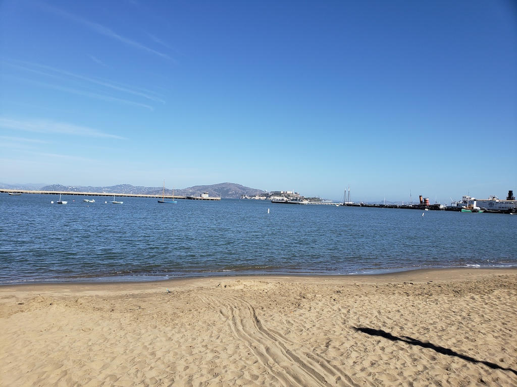 Biking in San Francisco, California.