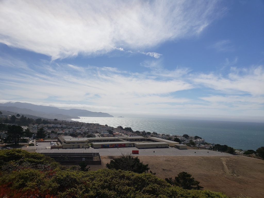 Views while biking from San Francisco to Half Moon Bay in California.
