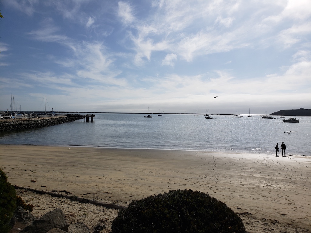 Biking fromSan Francisco to Half Moon Bay in California.