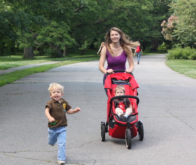 Running through the Arnold Arboretum in Boston, Massachusetts.