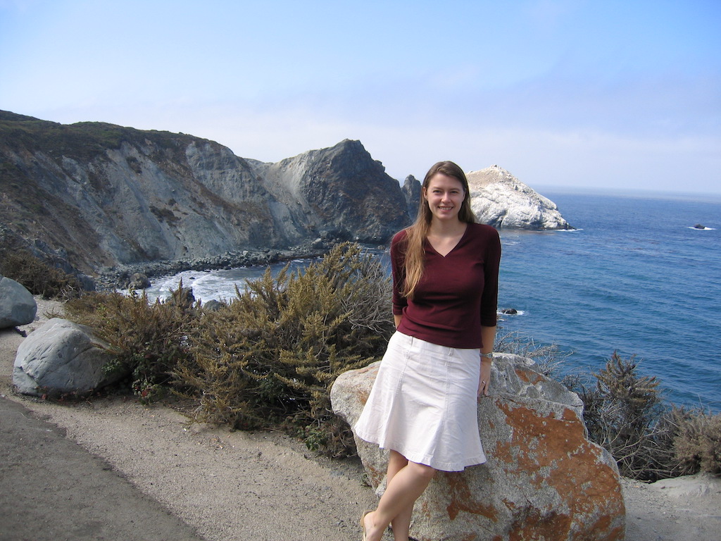 Enjoying the coastal views.