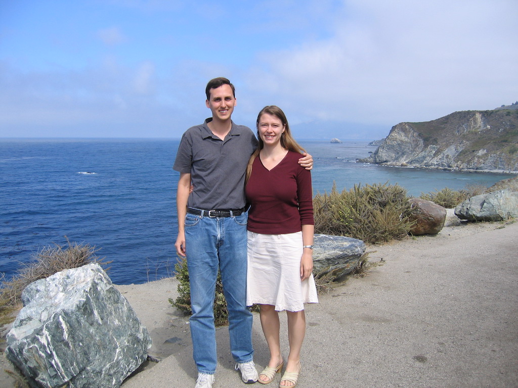 Walking along the coast.