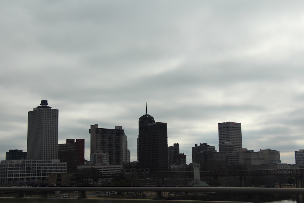 View of Memphis, Tennessee while on a family road trip.