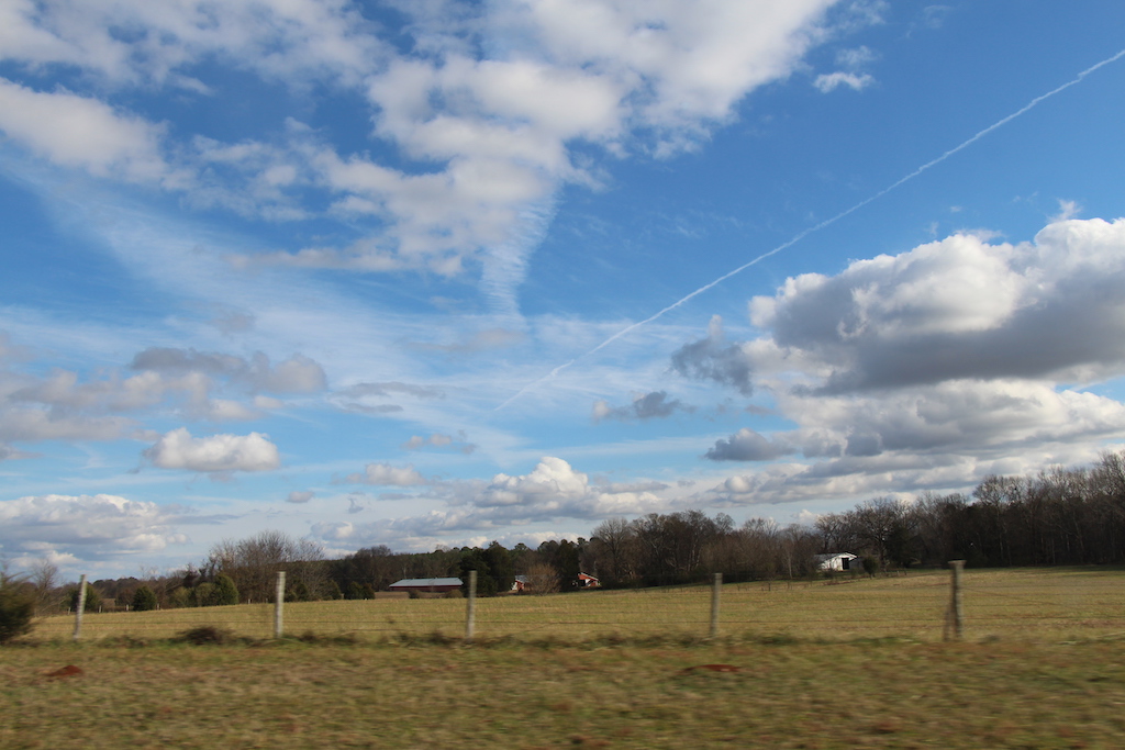 Landscape in Alabama while on a family road trip.