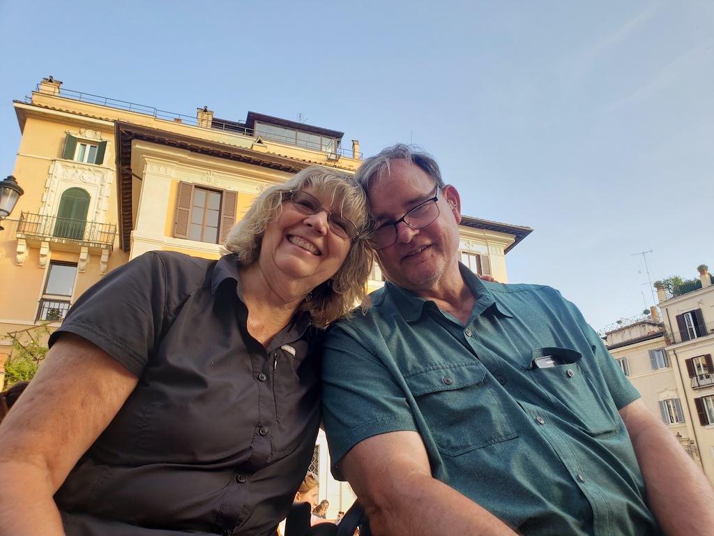 Sitting on the Spanish Steps