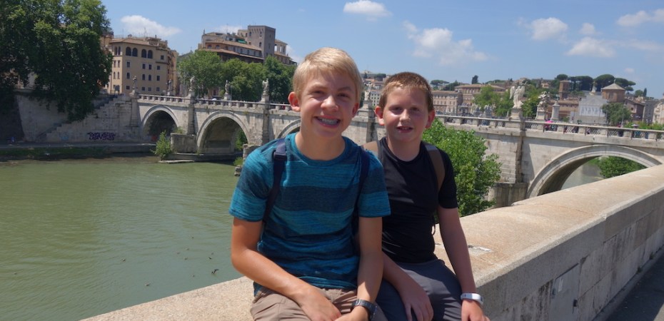The Tiber River in Rome, Italy