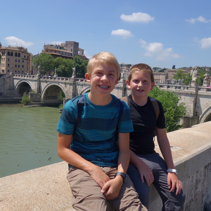 The Tiber River in Rome, Italy