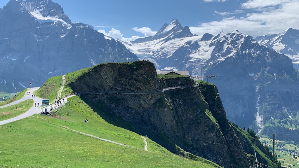 Hike from First to Bachalpsee in the Jungfrau Region of Switzerland.