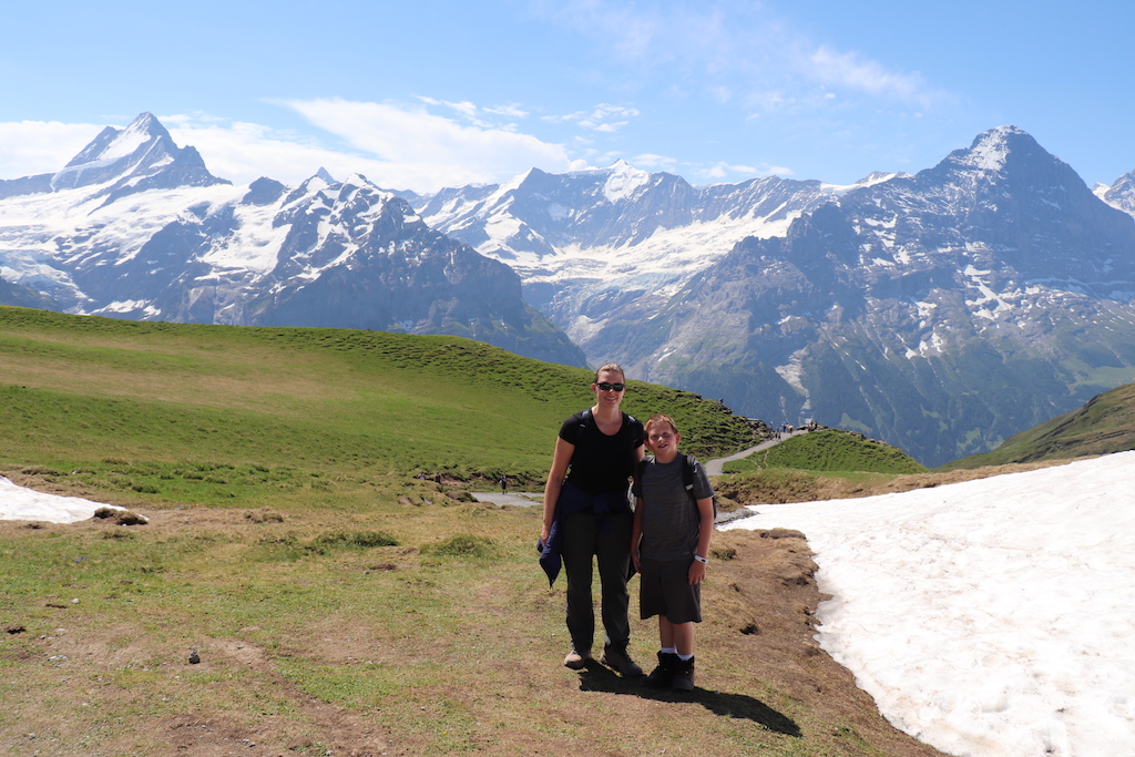 Hike from First to Bachalpsee in the Jungfrau Region of Switzerland.