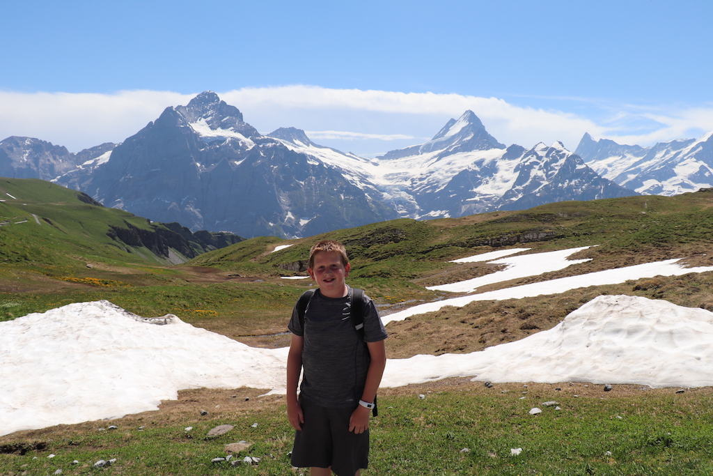Hike from First to Bachalpsee in the Jungfrau Region of Switzerland.