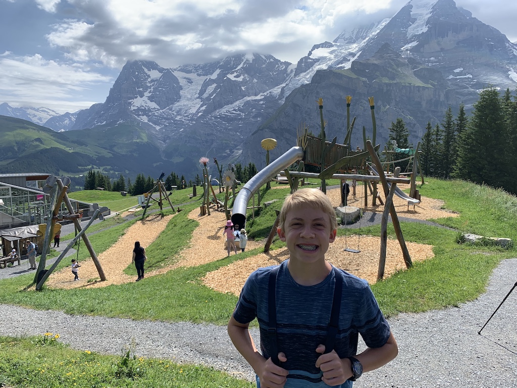 Playground at Allmendhubel in the Jungfrau Region of Switzerland.
