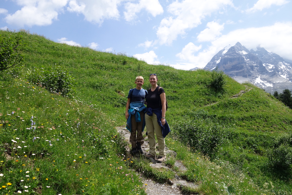 Hiking the North Face Trail in the Jungfrau Region of Switzerland.