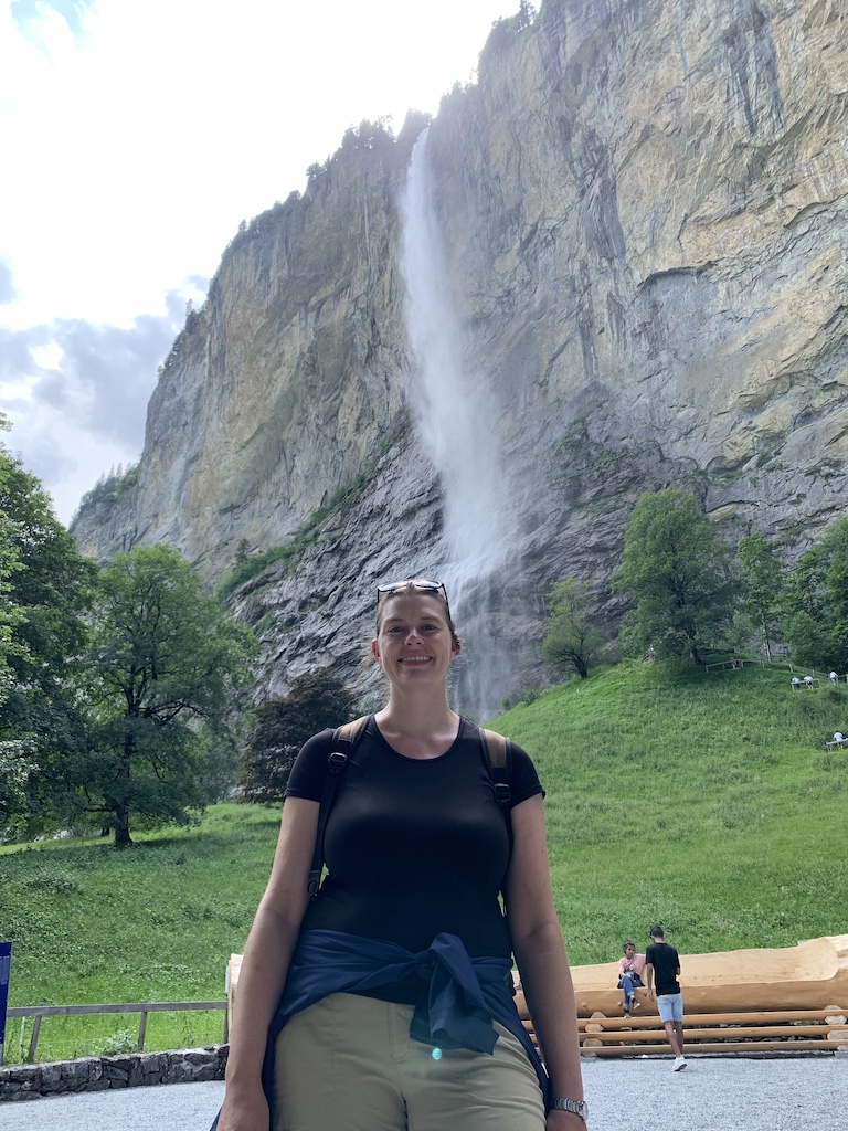 Staubbach Falls in Lauterbrunnen in the Jungfrau Region of Switzerland.