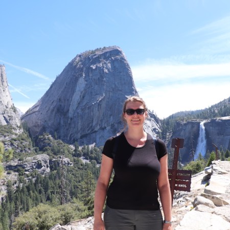 Hiking in Yosemite National Park in California.