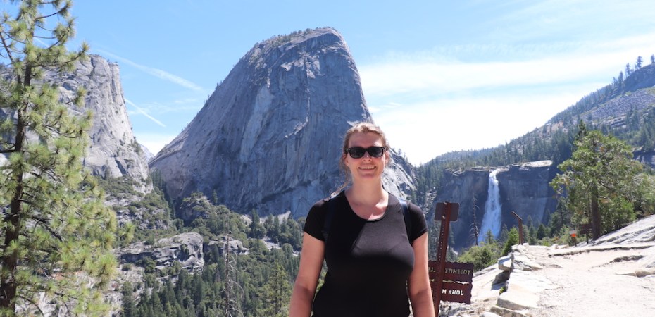 Hiking in Yosemite National Park in California.