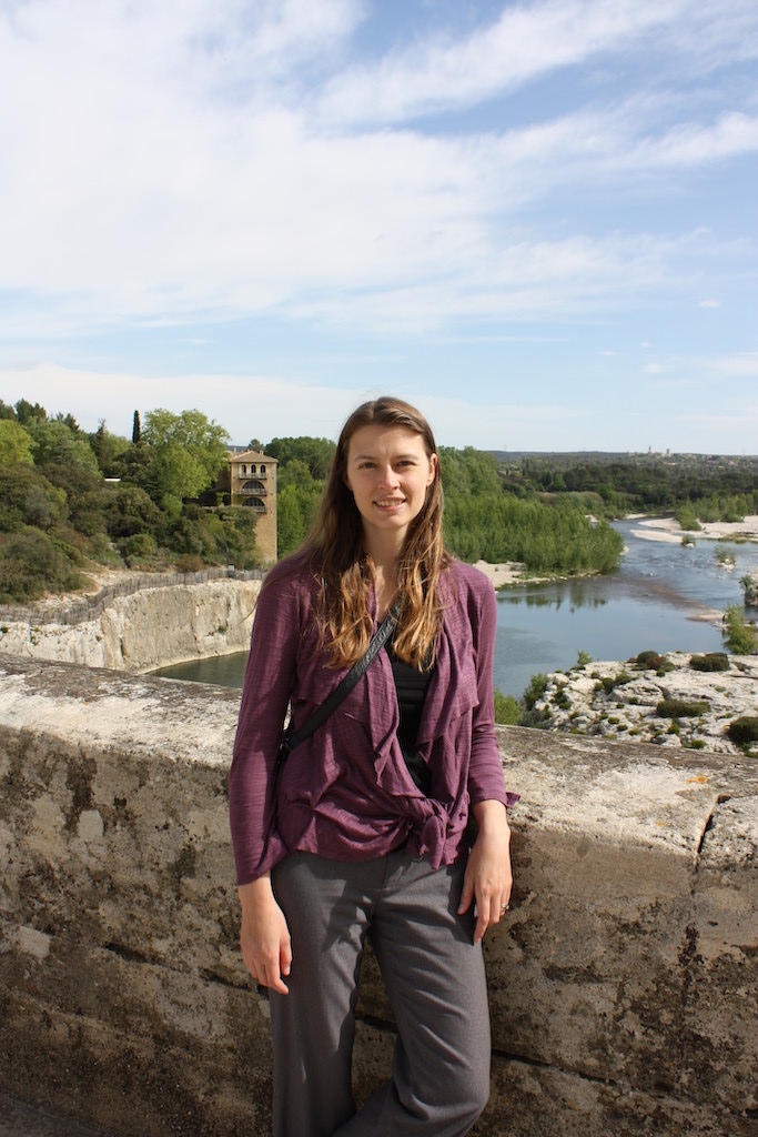 Walking around Pont du Gard, France.