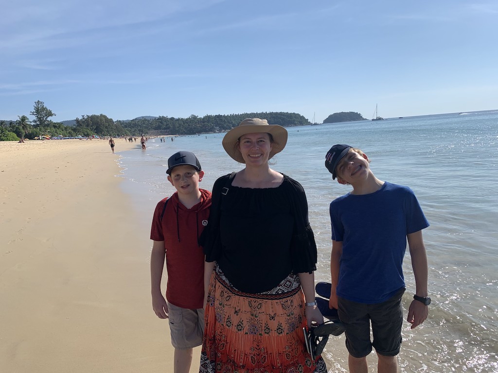 A walk on Karon Beach in Phuket, Thailand.