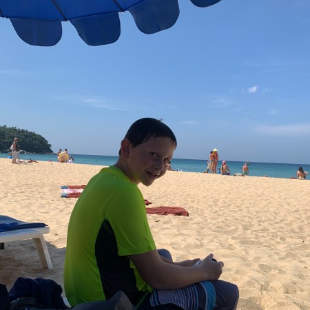 Hanging out at Kata Beach in Phuket, Thailand.