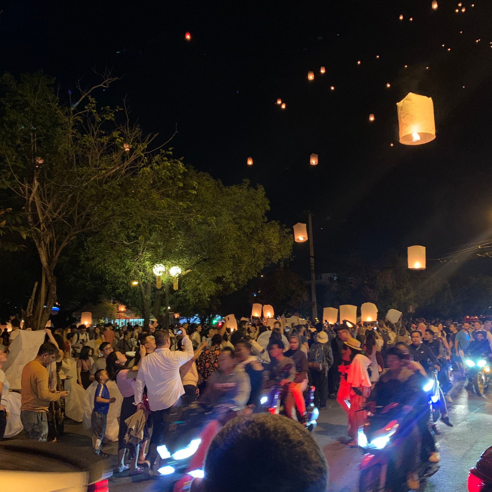 New Year's Eve Lantern Festival in Chiang Mai, Thailand.