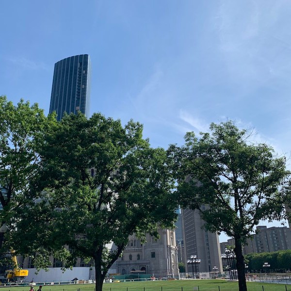Biking through Boston, Massachusetts.