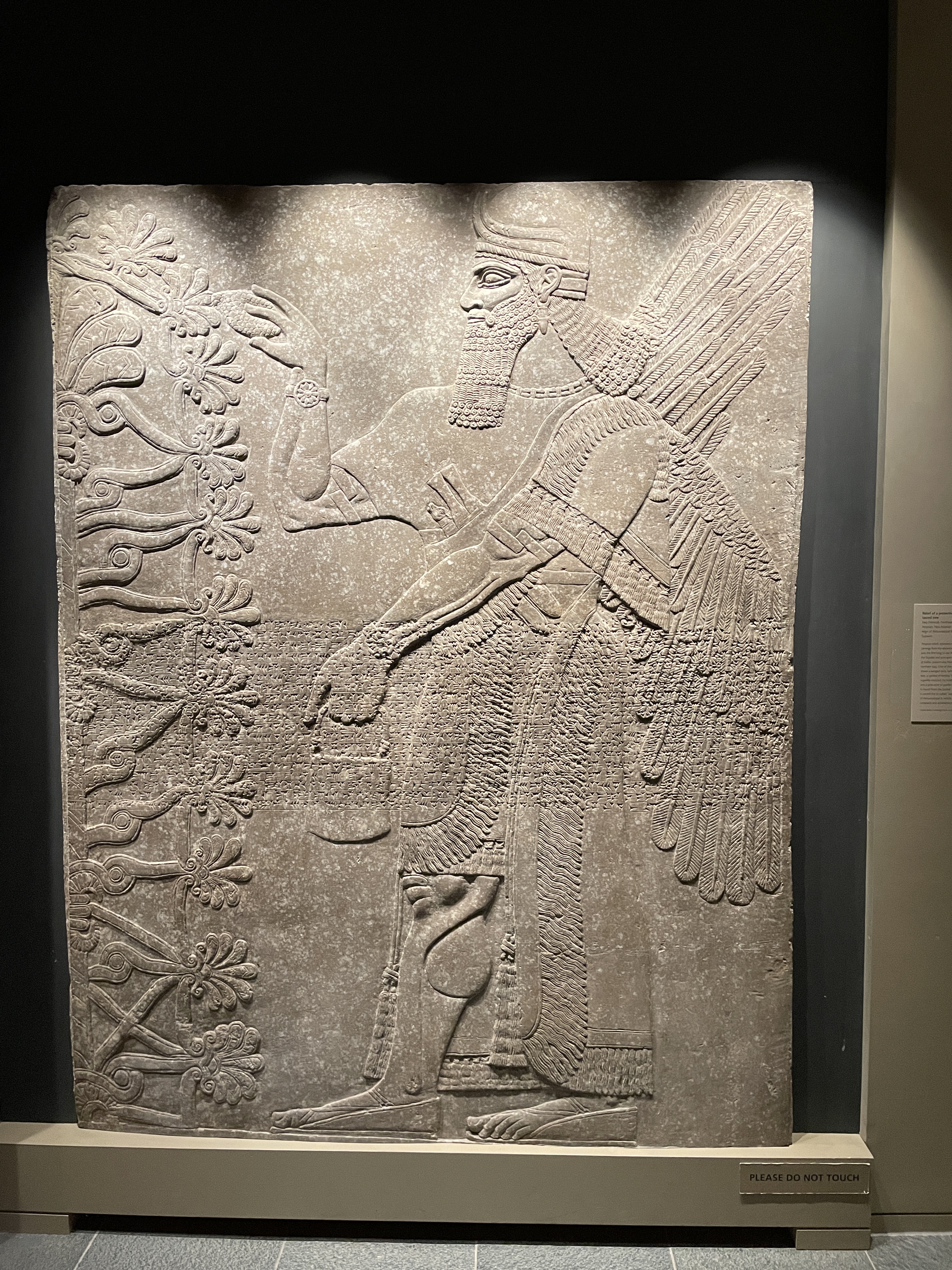 Assyrian Stone Carving in the Museum of Fine Arts in Boston, Massachusetts