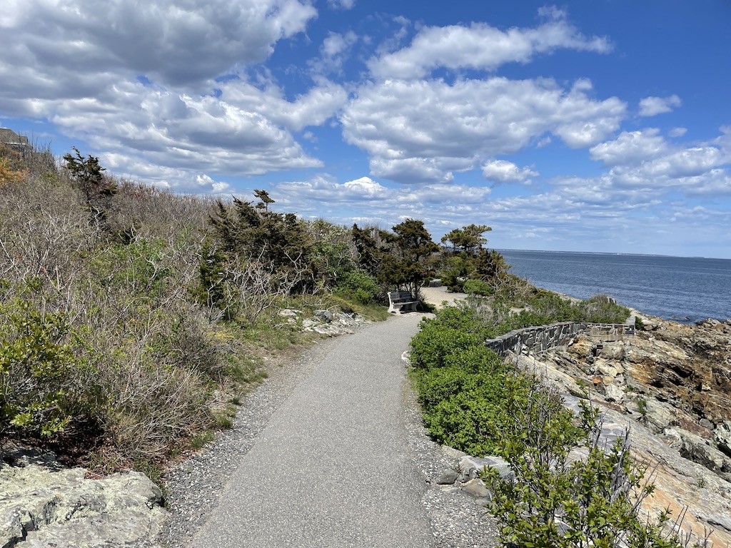 Path along the Coastal Walk in Ogunquit, Maine.