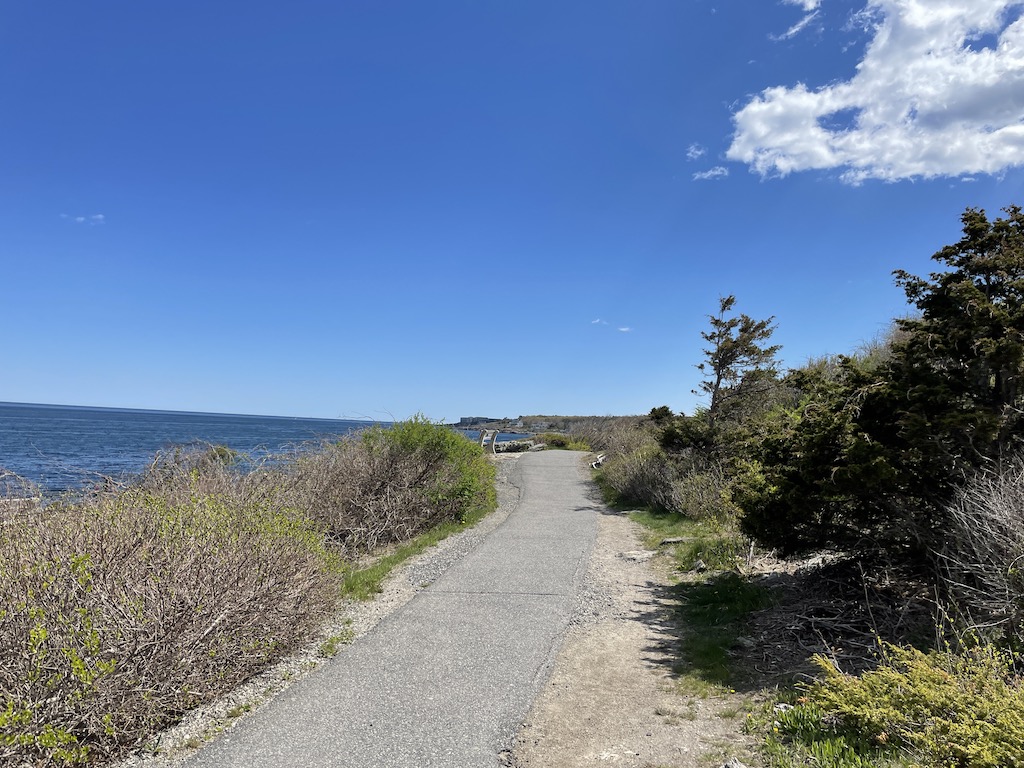 Path along the Coastal Walk in Ogunquit, Maine.