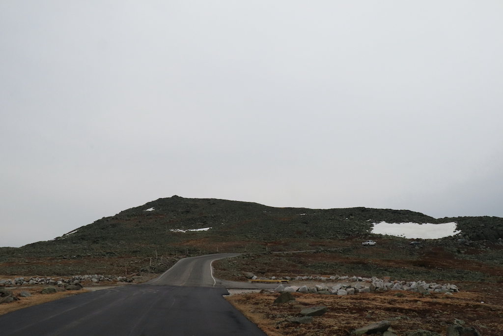 Driving Mount Washington State Park in New Hampshire.