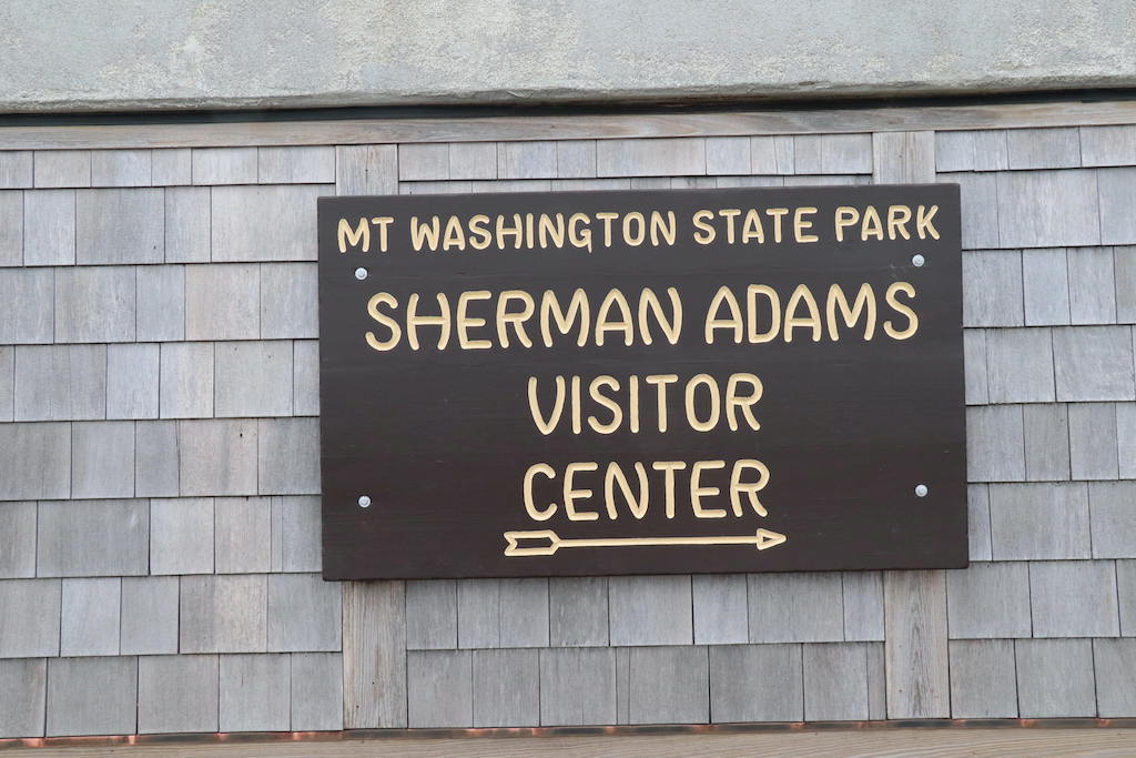 Sign at Mount Washington State Park in New Hampshire.
