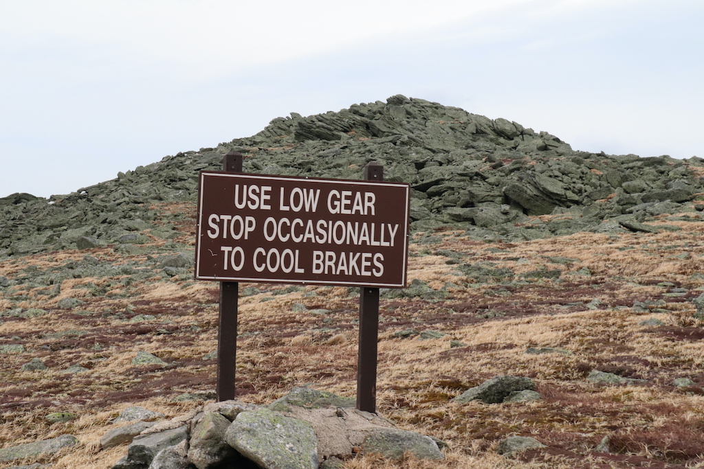 Sign at Mount Washington State Park in New Hampshire.
