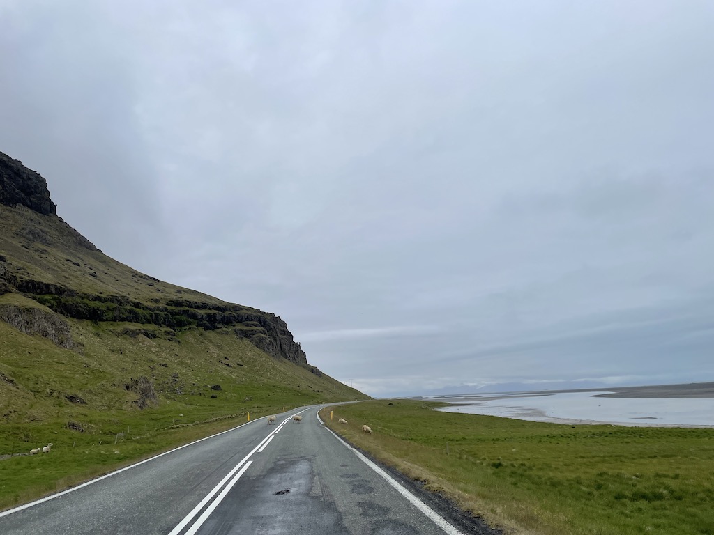 Landscapes while driving from Vík to Seyðisfjörður in Iceland.