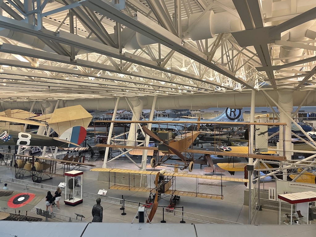 Airplanes in the Udvar-Hazy Center, National Air and Space Museum, in Chantilly, Virginia