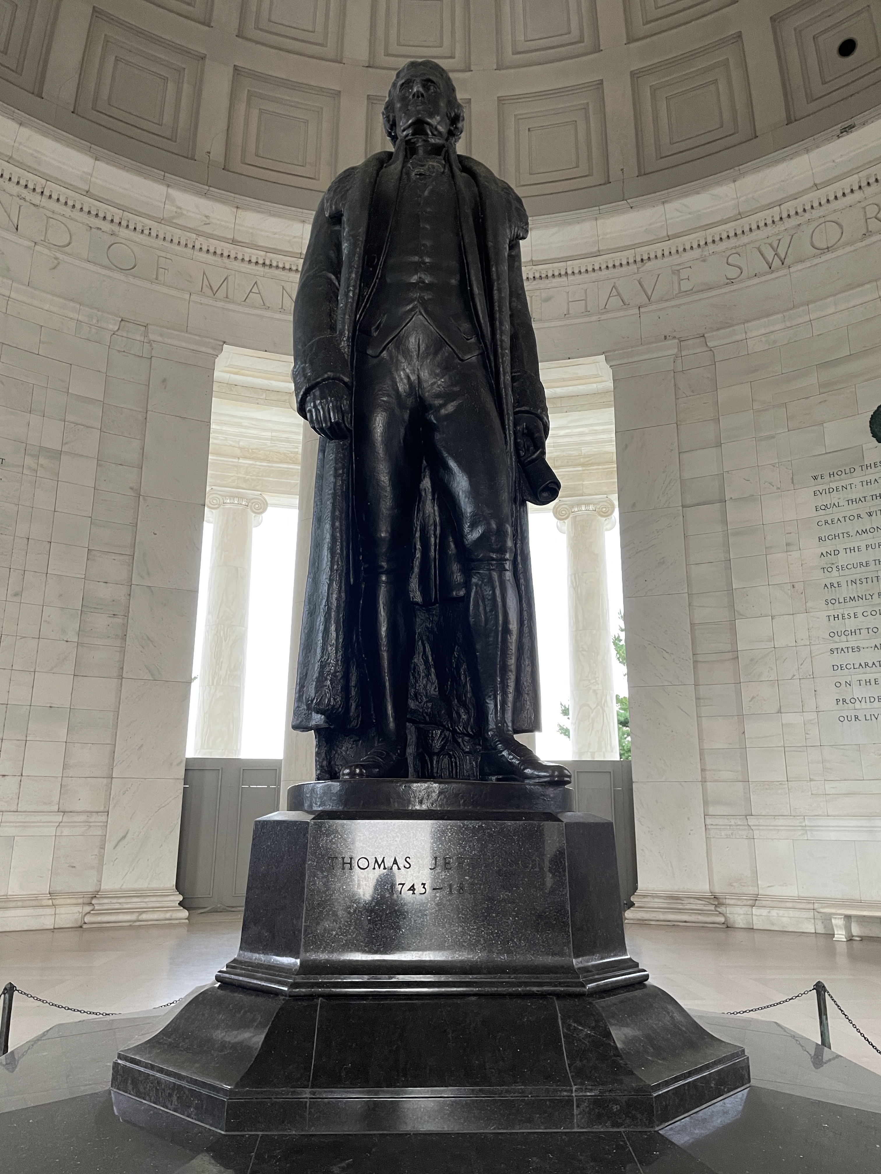 Statue in the Thomas Jefferson Memorial in the National Mall in Washington, D.C.
