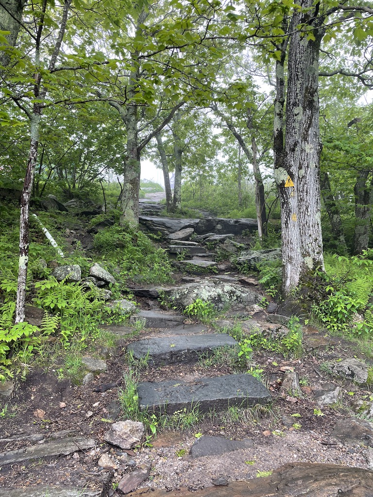 Hiking Wachusett Mountain in Massachusetts.