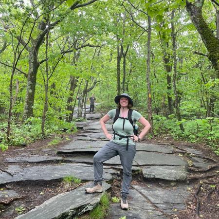 Hiking Wachusett Mountain in Massachusetts.
