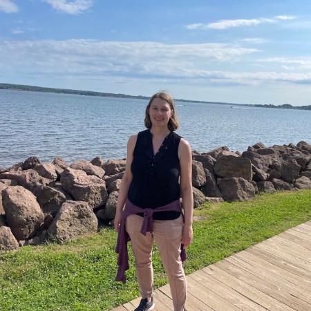 Walking through Victoria Park in Charlottetown on Prince Edward Island, Canada.