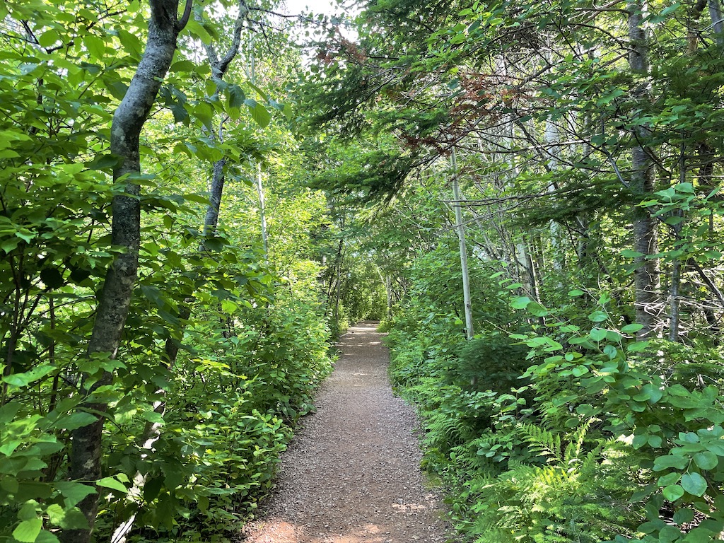 Exploring various walking paths at Anne of Green Gables Heritage Place in Cavendish, Prince Edward Island in Canada.