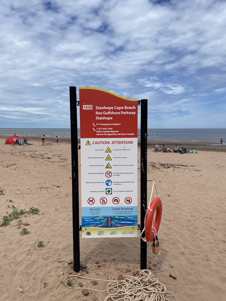 Beach near Covehead Harbour Lighthouse on Prince Edward Island, Canada.