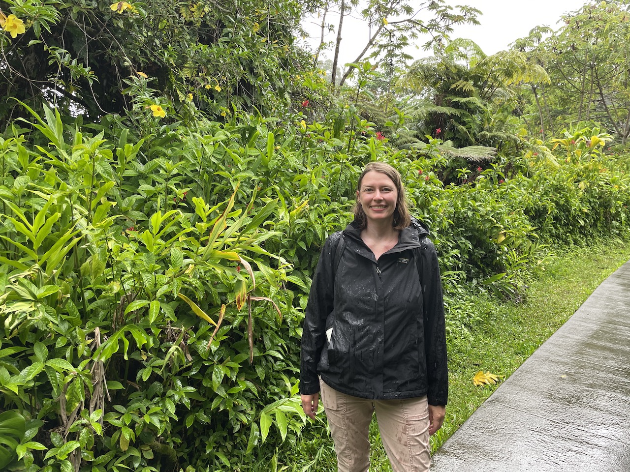 Hiking to Akaka Falls on the Big Island of Hawaii.
